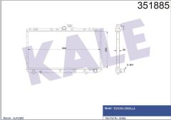 Kale 351885 Radyatör Toyota Corolla 2.0D 92=-99