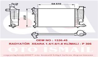 VALEO 732535 SU RADYATÖRÜ 306 94-98 1.6 AC / XSARA SEGMANLI