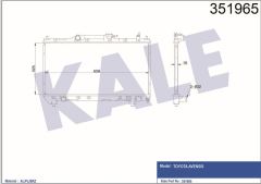 Kale 351965 Radyatör Toyota Avensıs1.6-1.8 16V 97=-00