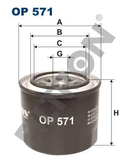 Filtron Op571 Yağ Filtresi Honda Cıvıc Iı 1.3 L 60Hp 09/79-09/83