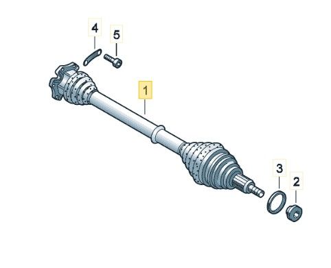 MGA 73629 AKS KOMPLE SOL-OTOMATIK VITES - (VW : POLO 02-08 / SEAT : IBIZA 02-10 / SKODA : FABIA 05-08)