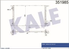 Kale 351985 Radyatör A4 2007 Sonrası A5 A6  2011 Sonrası A7 2.7-3.0Tdı 3.0 Tfsı Al P