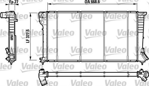 VALEO 732620 SU RADYATÖRÜ PARTNER 98- / XSARA BERLINGO 98- 1.9D D