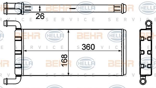 BEHR 8Fh351333-214 Kalorifer Radyatörü Crafter 2006 Sonrası / Sprınter 06-