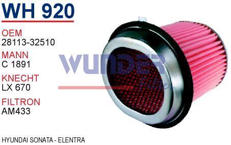 WUNDER WH920 HAVA FİLTRESİ - HYUNDAi SONATA - ELENTRA