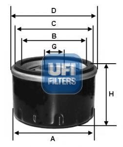 Ufı Yağ Filtresi   Spark-Aveo 1.2 1.0