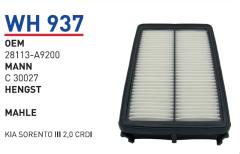 WUNDER WH937 HAVA FİLTRESİ - KİA SORENTO III 2,0 CRDİ
