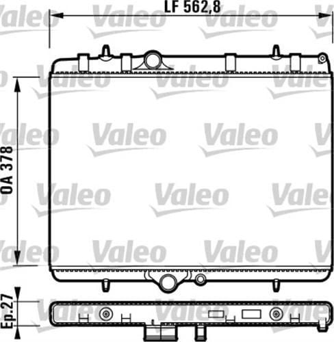 VALEO 732894 SU RADYATÖRÜ 307 PARTNER TEPEE / C4 2.0 16V 2.0 HDI