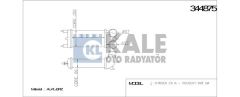 Kale 344875 Turbo Radyatörü 508  2010 Sonrası 1.6 Thp / C5 2008 Sonrası 1.6 Thp 300X