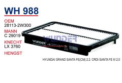 WUNDER WH988 HAVA FİLTRESİ - KIA SORENTO II(XM) 2.0 CRDi-2.0 CRDi