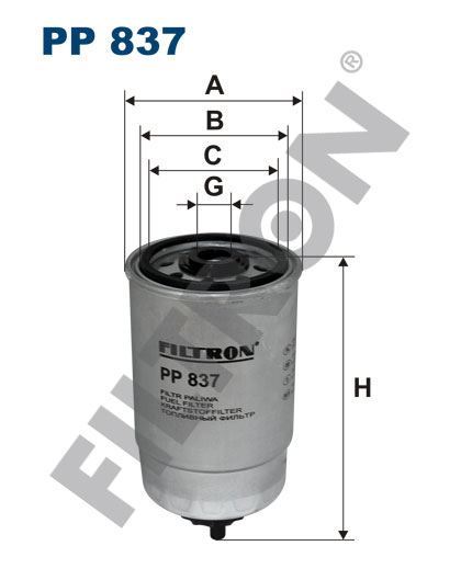 Filtron Pp837 Yakıt Filtresi Astra-Corsa-Vectra-Traffıc-Boxer-Pal