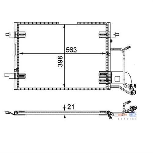 BEHR 8Fc351301-401 Klima Radyatörü A4 B5 1994 Sonrası 610X420X19