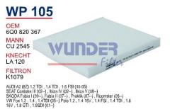 WUNDER WP105 POLEN FİLTRESİ - VOLKSWAGEN POLO IV - SEAT Y.M