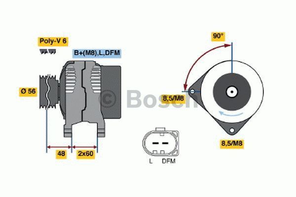Bosch 121715103 Alternatör 14V 180A Crafter Passat Superb -Yetı 0
