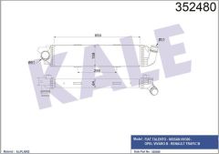 Kale 352480 Turbo Radyatörü Renault Trafıc Iıı Opel Vıvaro 1.6Dcı