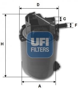 Ufı 2409500 Yakıt Filtresi Nıssan Qashqaı 1.5Dcı 1.6Dcı 15-