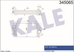 Kale 345065 Turbo Radyatörü Merıva B  2010 Sonrası 1.6 Cdtı 1.7 Cdtı