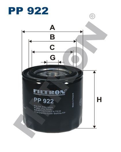Filtron Pp922 Yakıt Filtresi Mazda B-Serie (Pickup) 2.5 D 4Wd 78H