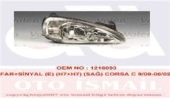 VALEO 87934 FAR SAĞ + SINYAL CORSA C 00- ELEKTRIKLI H7+H7