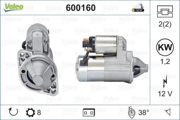 VALEO 600160 MARŞ MOTORU HYUNDAI COUPE-ELANTRA-i30-KIA CEED