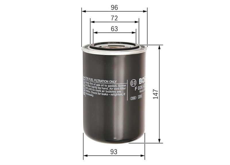 Bosch F026400545 Yağ Filtresi Elemanı