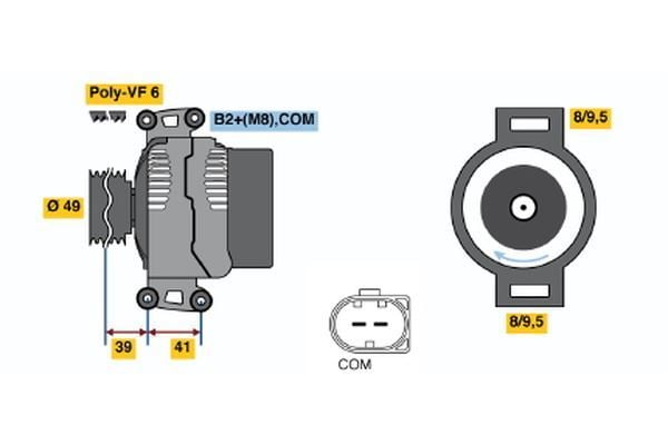 Bosch 124525059 Alterna Bmw E81 E87 E90 116-320 04 -E.No 525 045