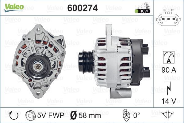 VALEO 600274 ALTERNATÖR  KIA RIO-HYUNDAI i10 (BA-IA)
