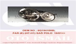 VALEO 88184 FAR SAĞ + SINYAL POLO 02 ELEKTRIKLI H7-H1