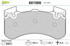 VALEO 601566 DİSK FREN BALATASI (ÖN) AUDI A6-A7-A8 09-16