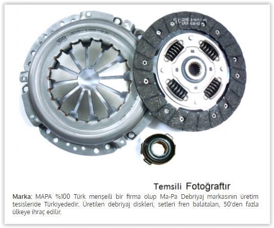 Mapa 10190900 Debriyaj Seti Suzukı Baleno 1.6İ 16V 95-02 G16B