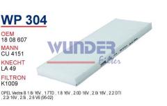 WUNDER WP304 POLEN FİLTRESİ - OPEL VECTRA B 1.6i-1.7TD-1.8i-2.6 V