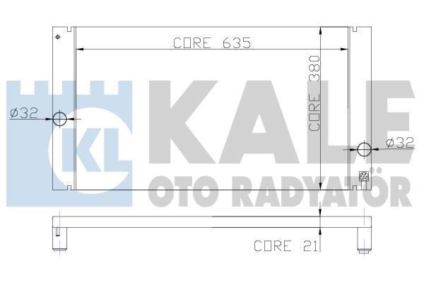 Kale 352800 Su Radyatörü S40 2004 Sonrası C30 2006 Sonrası 2.4 20V 2.5T C70 2005 Sonrası 2.0