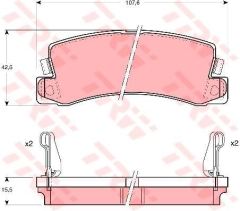 Trw Gdb1168 Fren Balatası Arka Camry 86-99 Celıca