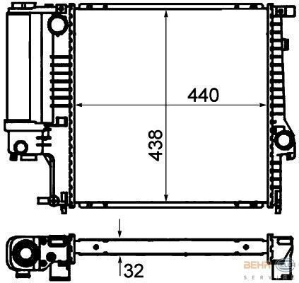 BEHR 8Mk376713-121 Radyatör Bmw E34 518I 89-9.95 520I 88-8.91 525