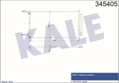 Kale 345405 Radyatör Klima Accord  2013 Sonrası Kurutucu Ile 80110-T2F A01