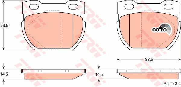 Trw Gdb1209 Fren Balatası Arka Defender 90-