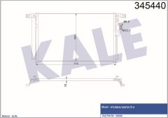 Kale 345440 Radyatör Klima Santafe 2006 Sonrası Kurutucu Ile 97606-2B100