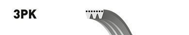 Gates 3Pk863Sf Kanallı Kayış Mını One D 03-06 Mıcro-V Epdm Etılen
