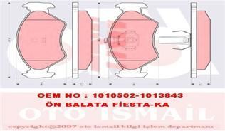 Trw Gdb1221 Fren Balatası Ön Fıesta Iv 1995 Sonrası Ka 1996 Sonrası / Mazda 121 96-