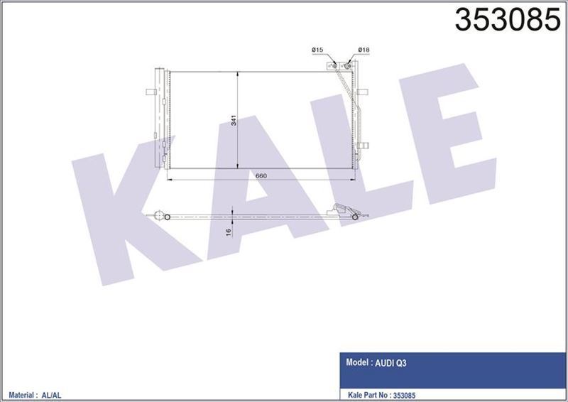 Kale 353085 Klima Radyatörü Audı Q3