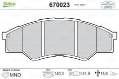 VALEO 670023 DİSK FREN BALATASI ÖN HILUX III 2005 -