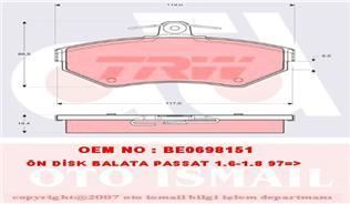 Trw Gdb1266 Fren Balatası Ön Fıssız Passat B5 1996 Sonrası / A4 94-