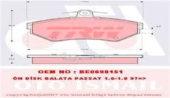 Trw Gdb1266 Fren Balatası Ön Fıssız Passat B5 1996 Sonrası / A4 94-