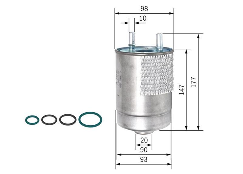 Bosch F026402150 Yakıt Filtresi Man 26T Serıe 33T Serıe 18T Serıe