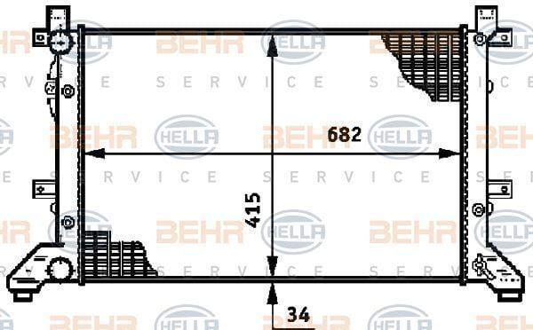 BEHR 8Mk376719-704 Su Radyatörü Lt35 1996 Sonrası 2.5 Tdı 2.8 Td 2.8 Tdı