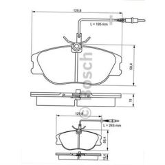 Bosch 986424033 Fren Balatası Ön Fişli Ulysse 1994 Sonrası Scudo 1996 Sonrası / Zet