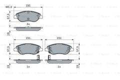 Bosch 986424042 Disk Balata Bp2302