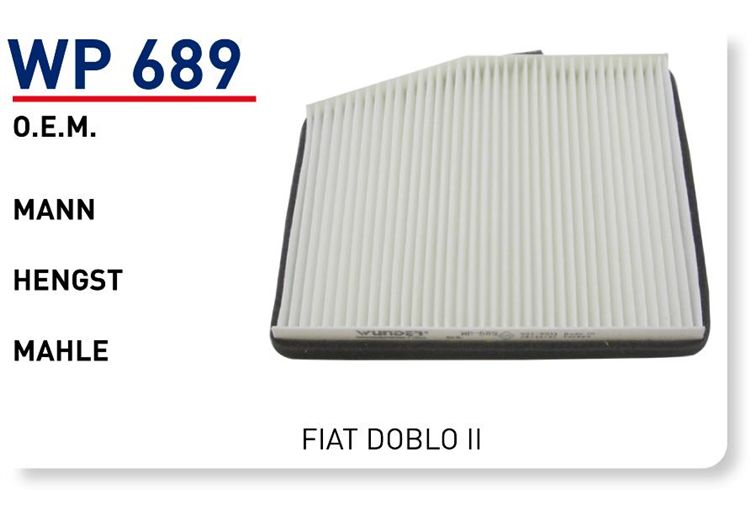 WUNDER WP689 POLEN  FİLTRESİ - FİAT DOBLO II