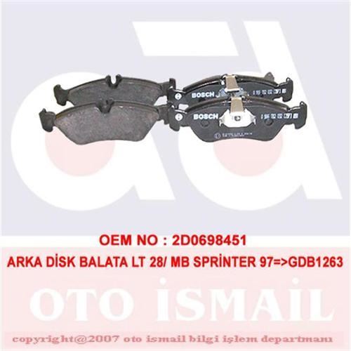Bosch 986424219 Fren Balatası Arka Lt28-35 96-06 Lt28-46 96-06 /