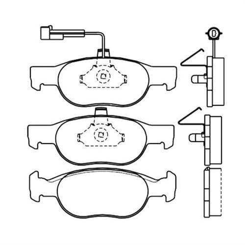 Bosch 986424246 Fren Balatası Ön Fişli Marea 96-02 Brava 95-01 Br